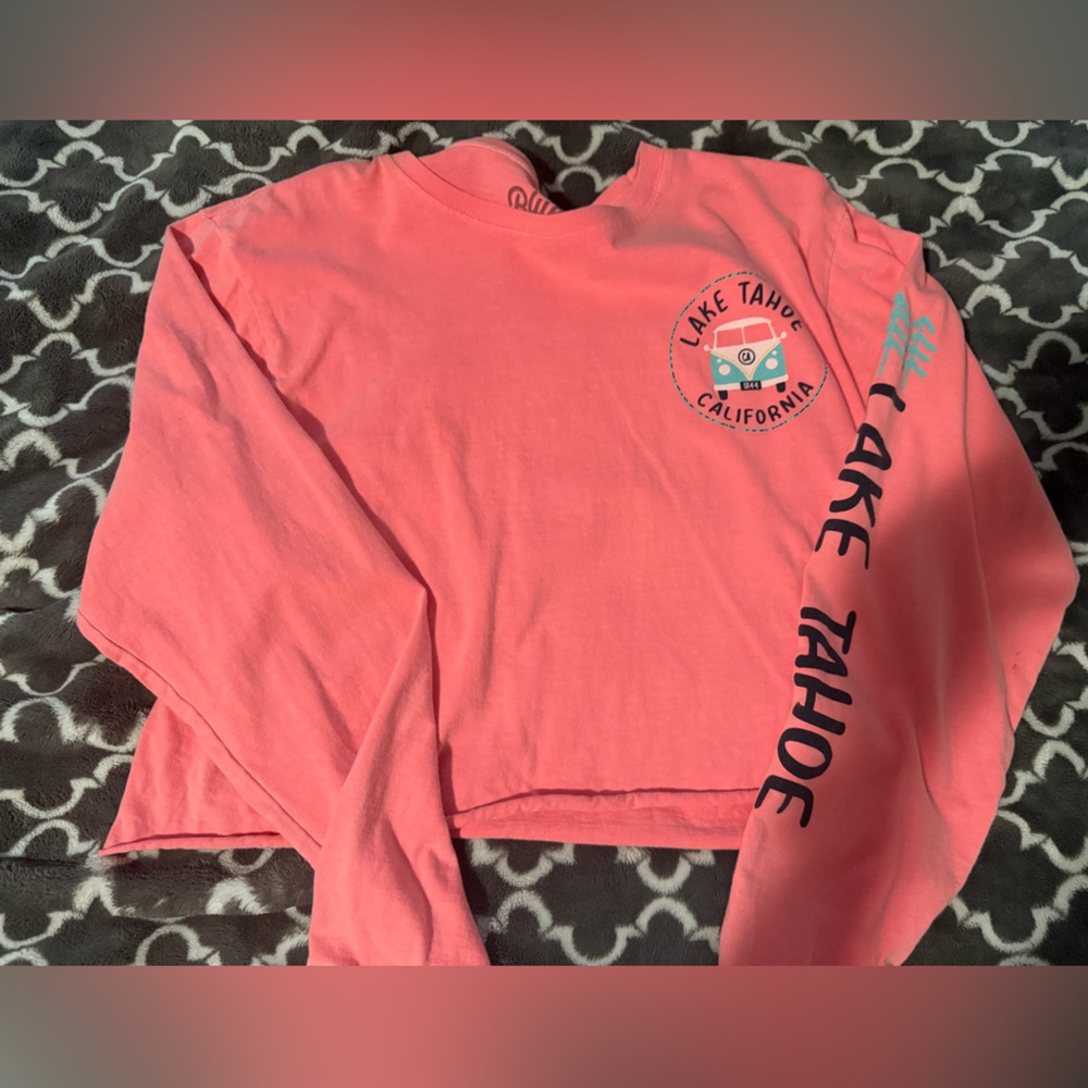 Women’s long sleeve Lake Tahoe, crop top shirt
